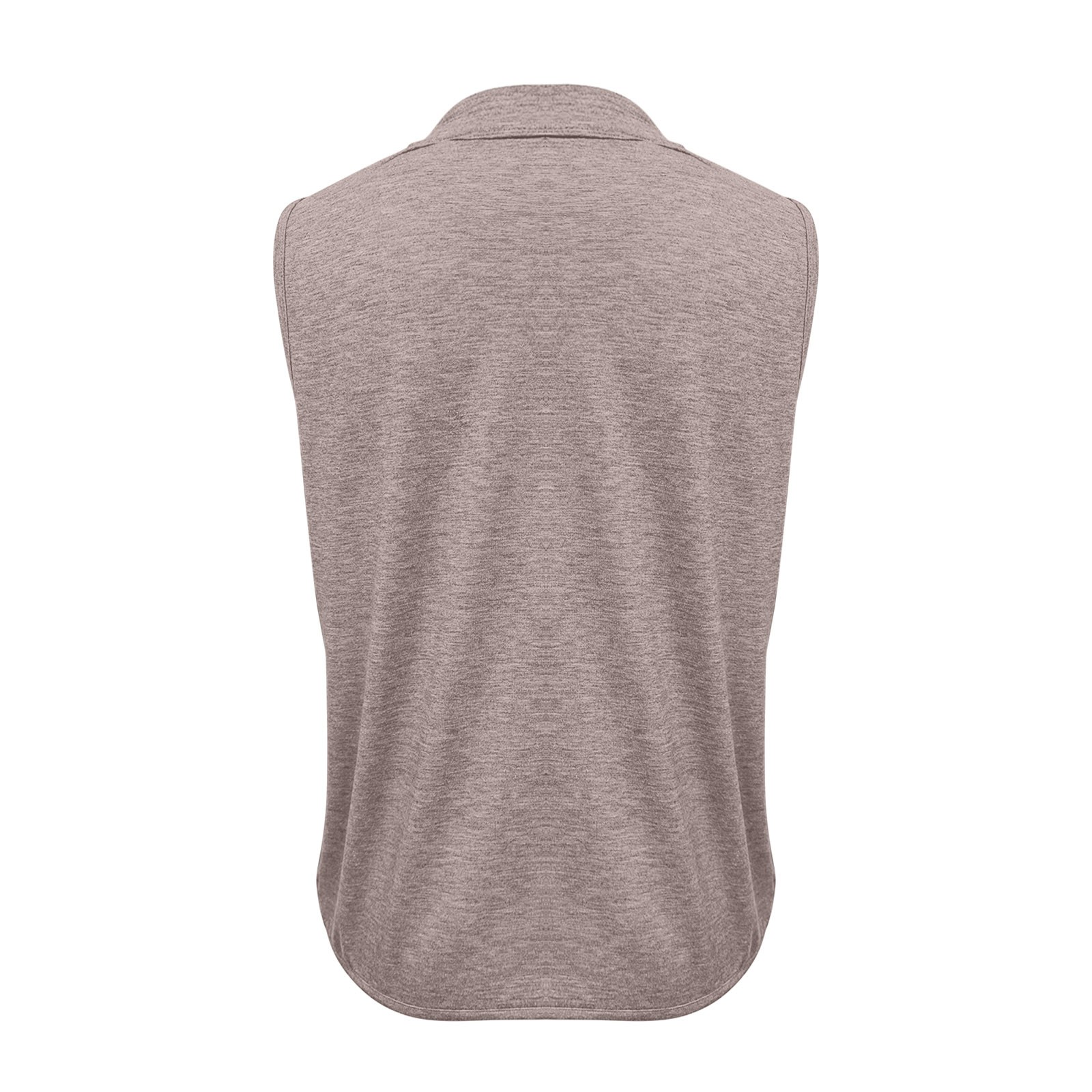 thumbnail image 5 of Top sin mangas con cuello en V y pliegues para mujer, poliéster-spandex, tallas S-XXL, elegante/casual, bloques de color, 5 of 5